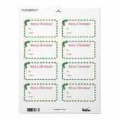 Christmas Gift Tag Labels (Full Sheet)