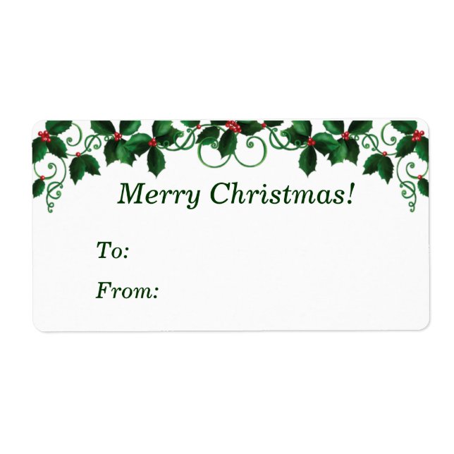 Christmas Gift Tag Labels (Front)