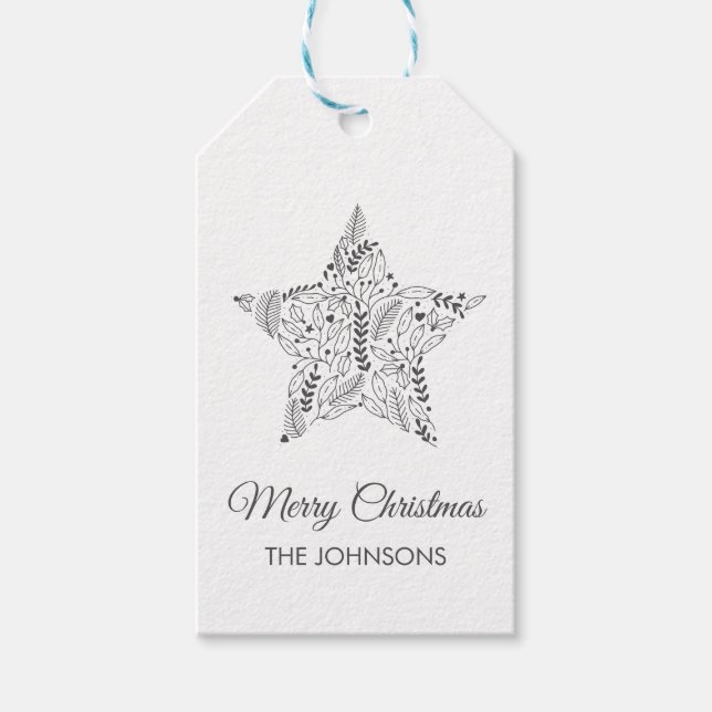 Christmas gift tag, present tag, hang tag (Front)
