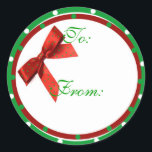 Christmas Gift Tag Sticker<br><div class="desc">Stick this festive sticker on all your Christmas gifts and make them extra special.  Customise with your own names,  or leave blank to write on.</div>