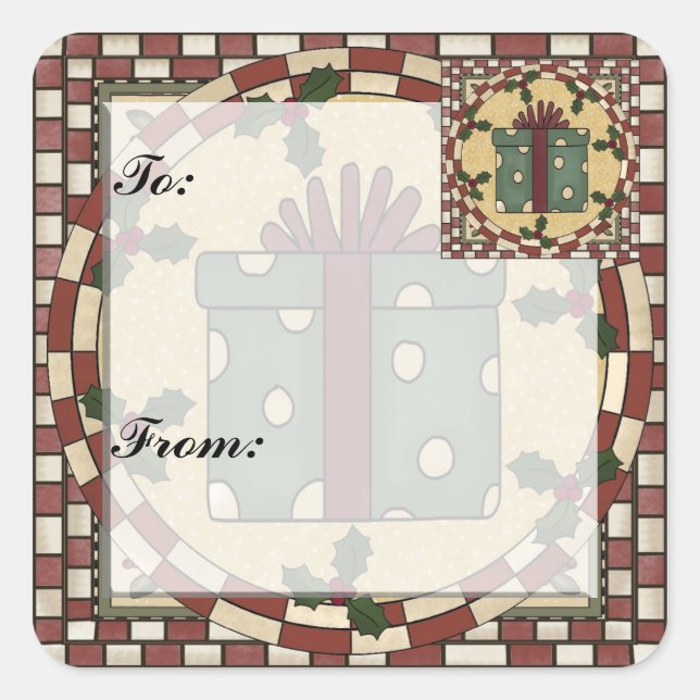 Christmas Gift Tag Sticker (Front)