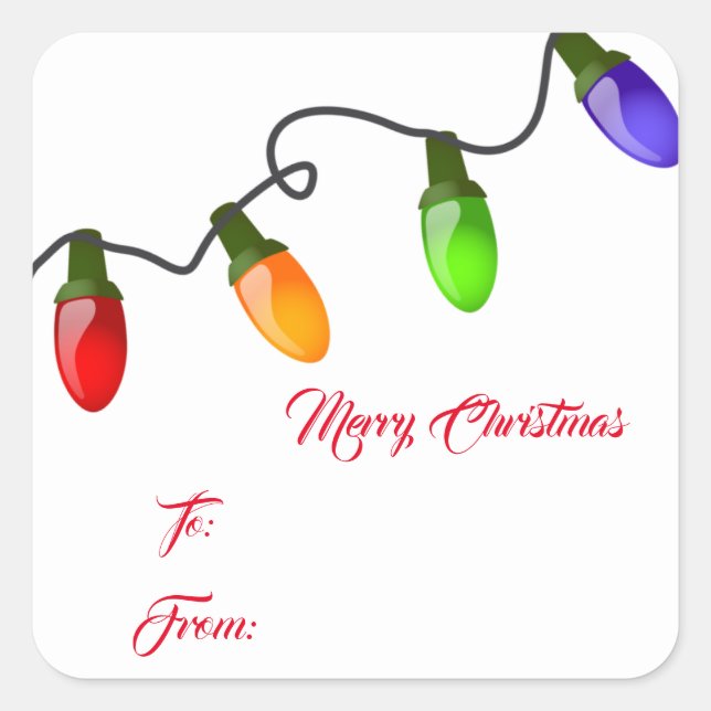 Christmas Gift Tag Sticker (Front)