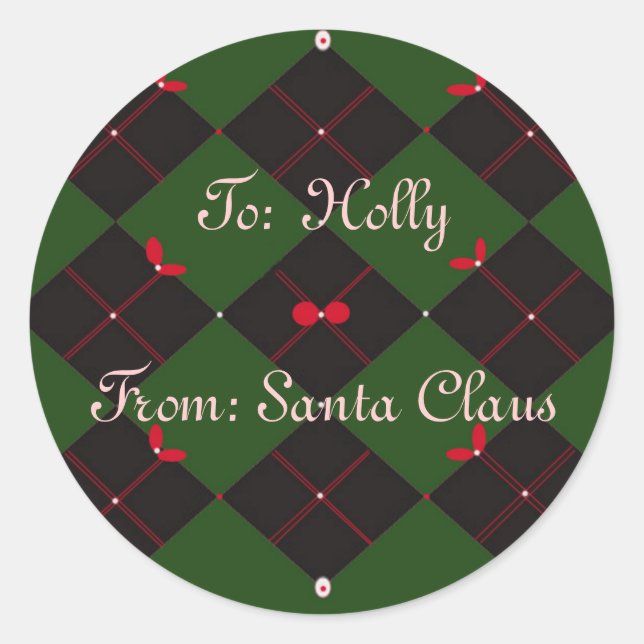 Christmas Gift Tag Sticker (Front)