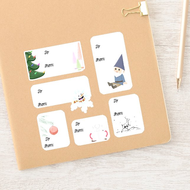 Christmas Gift Tag Sticker Set (Notebook)
