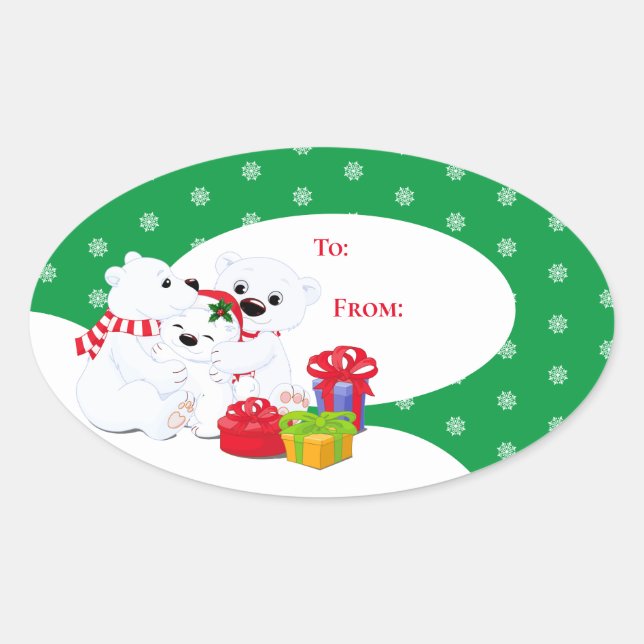 Christmas Gift Tag Stickers (Front)