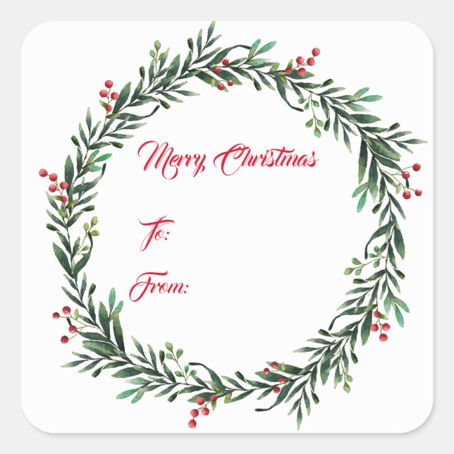 Christmas Gift Tag Stickers (Front)