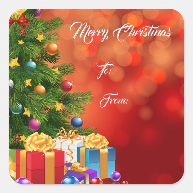 Christmas Gift Tag Stickers (Front)