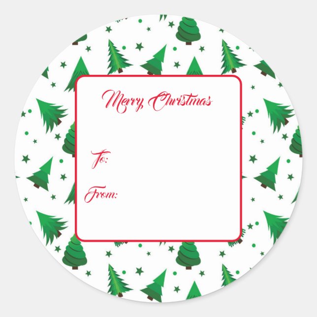 Christmas Gift Tag Stickers (Front)