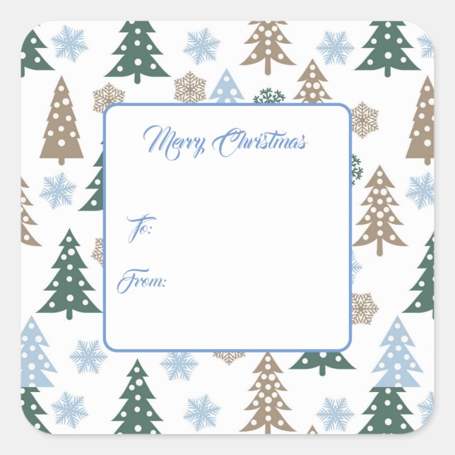 Christmas Gift Tag Stickers (Front)