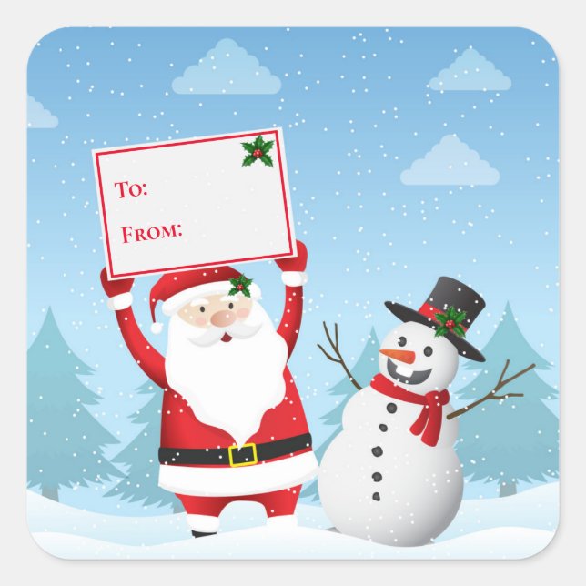 Christmas Gift Tag Stickers (Front)