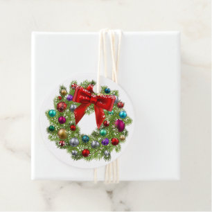 Christmas Gift Tag-Wreath Favour Tags