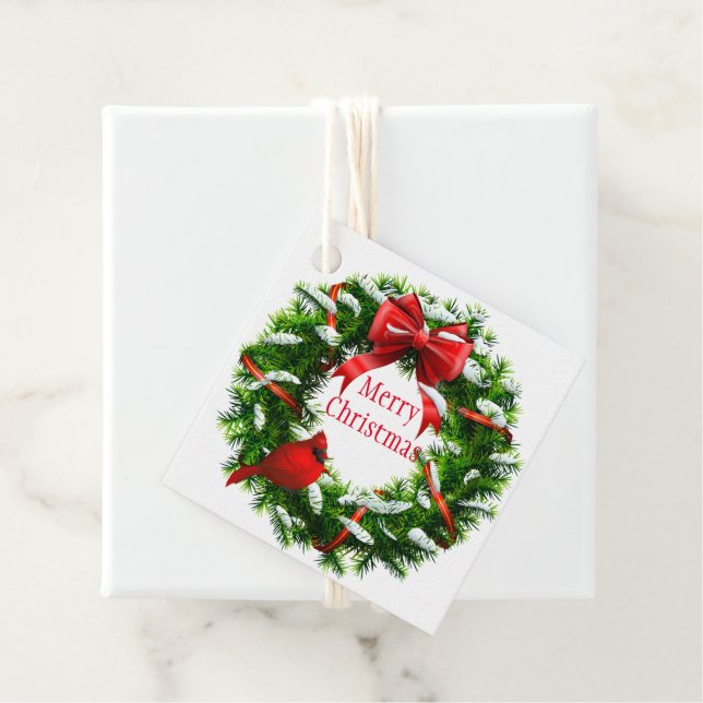 Christmas Gift Tag-Wreath Favour Tags (In Situ)