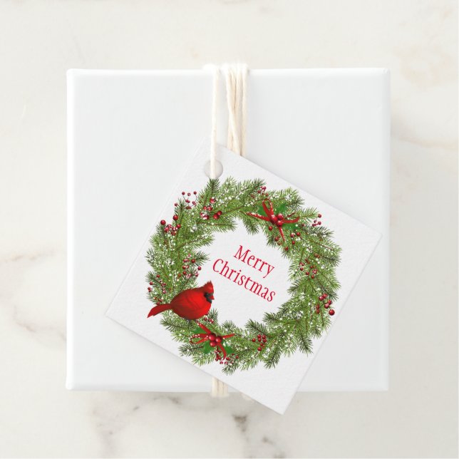 Christmas Gift Tag-Wreath Favour Tags (In Situ)