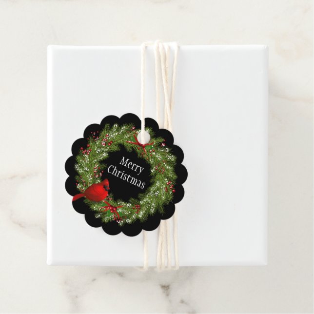 Christmas Gift Tag-Wreath Favour Tags (In Situ)
