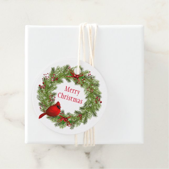 Christmas Gift Tag-Wreath Favour Tags (In Situ)