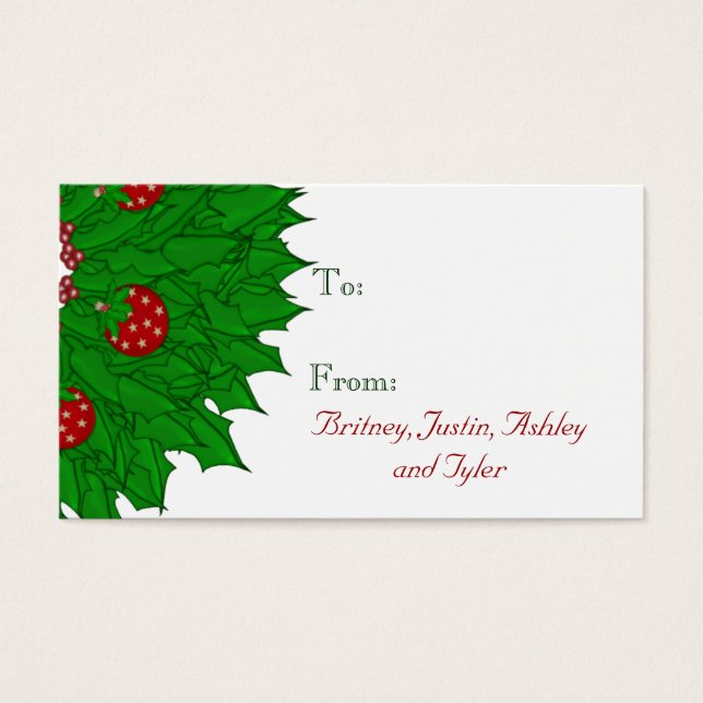 Christmas Gift Tags (Front)