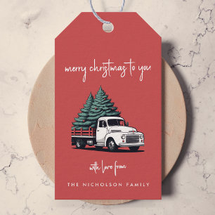 Christmas Gift Tags   Tree Truck Holiday Tag