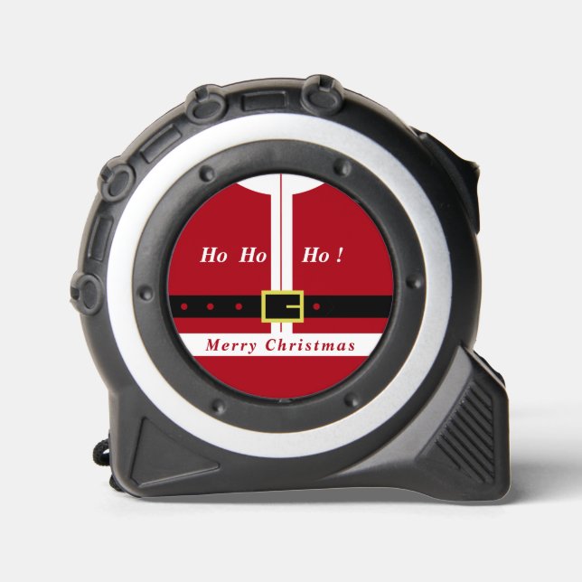 Christmas Gift Tape Measure Funny Santa Design 1 (Front)