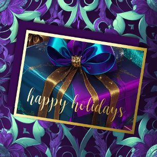 Christmas Gift Teal Blue Purple