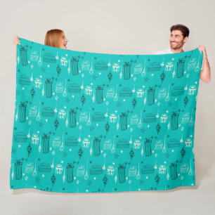 Christmas Gift Teal Fleece Blanket