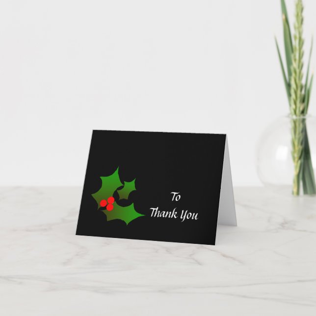 Christmas gift Thank you note Card (Front)