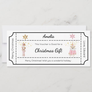 Christmas Gift Voucher, Holidays Greeting Card