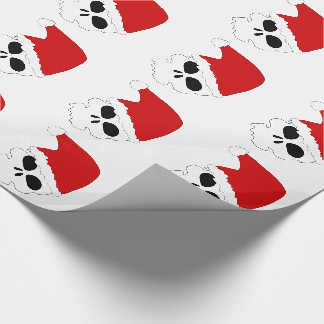 Christmas Gift Wrap/Santa Skulls Wrapping Paper (Corner)