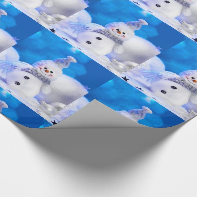 Christmas Gift Wrap/Snowman Wrapping Paper (Corner)