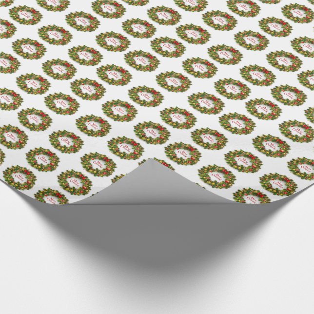 Christmas Gift Wrap/Wreaths Wrapping Paper (Corner)