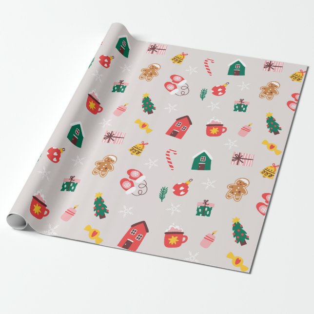 Christmas Gift Wrapping Paper (Unrolled)