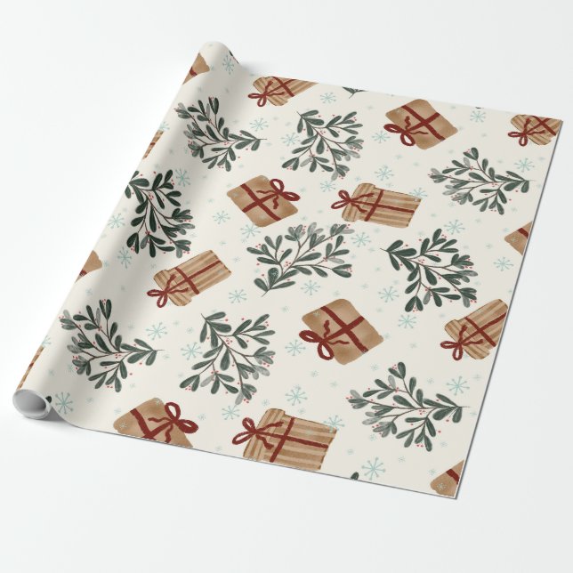 Christmas gift wrapping paper (Unrolled)