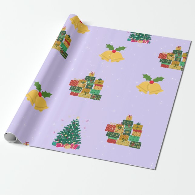 Christmas gift wrapping paper  (Unrolled)