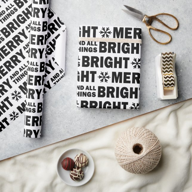 Christmas Gift Wrapping Paper | Merry and Bright (Crafts)