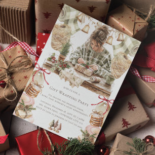 Christmas Gift Wrapping Party Invitation