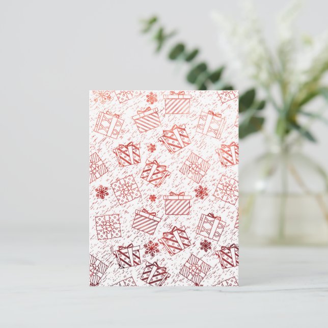 Christmas gifts 5 holiday postcard (Standing Front)