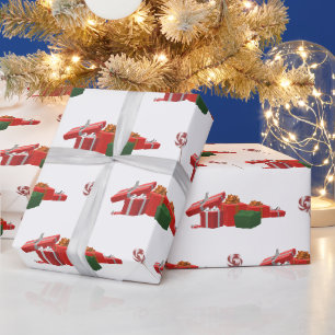 Christmas Gifts and Peppermints Wrapping Paper