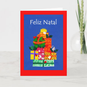 Christmas Gifts Card with Portuguese Greeting