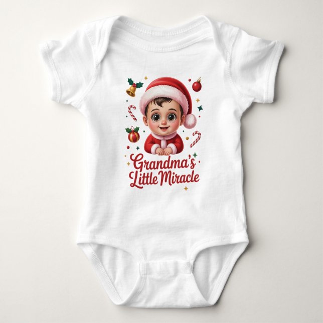 Christmas Gifts for Grandkids – Grandma’s Miracle Baby Bodysuit (Front)