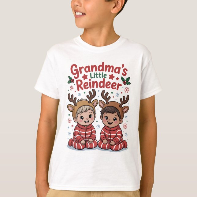 Christmas Gifts for Grandkids Reindeer Shirt (Front)