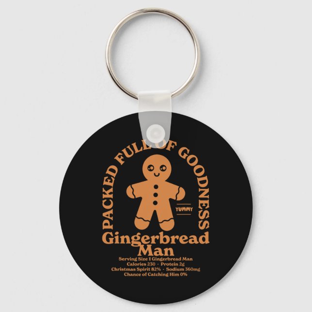 Christmas Gifts Gingerbread Man  Key Ring (Front)