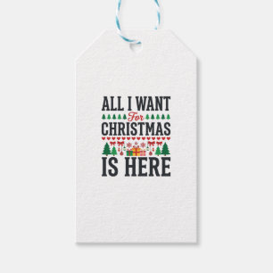 Christmas Gifts Holiday Typography Design Gift Tags