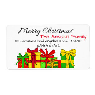Christmas gifts Merry Christmas address label