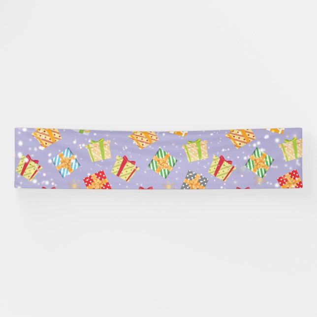 Christmas gifts pattern banner (Horizontal)