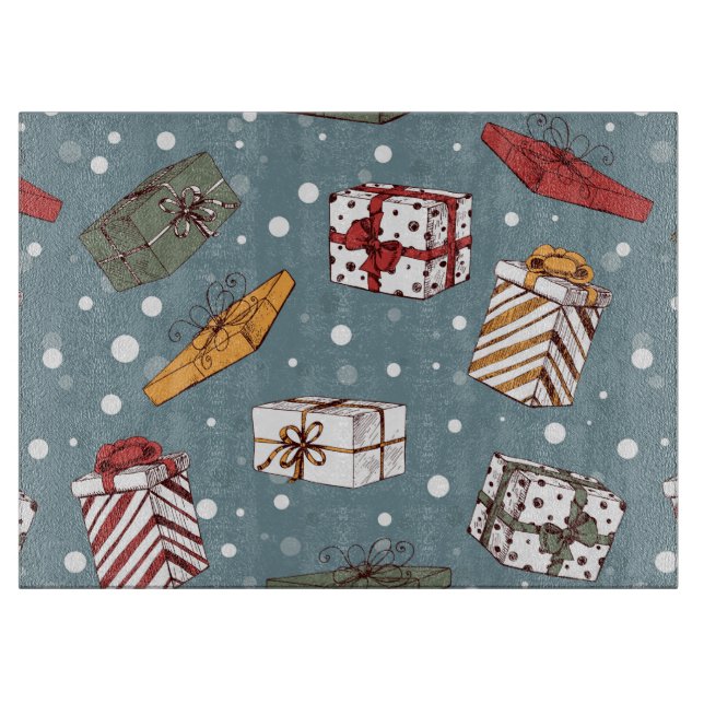 Christmas gifts pattern cutting board (Front)