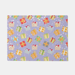 Christmas gifts pattern doormat