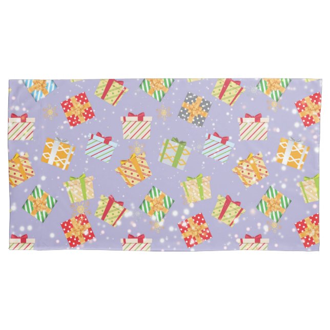 Christmas gifts pattern pillowcase (Front-Left)