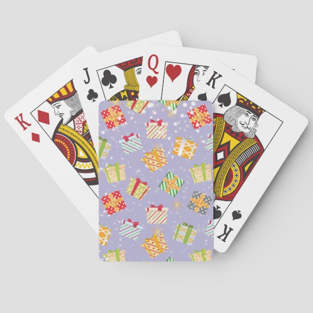 Christmas gifts pattern playing cards (Back)