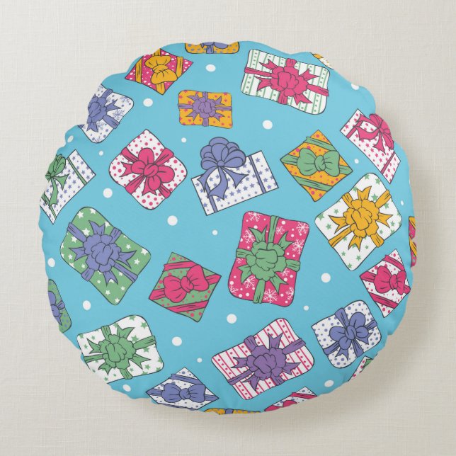 Christmas gifts pattern round cushion (Front)
