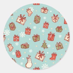 Christmas Gifts Pattern Stickers