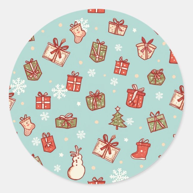 Christmas Gifts Pattern Stickers (Front)